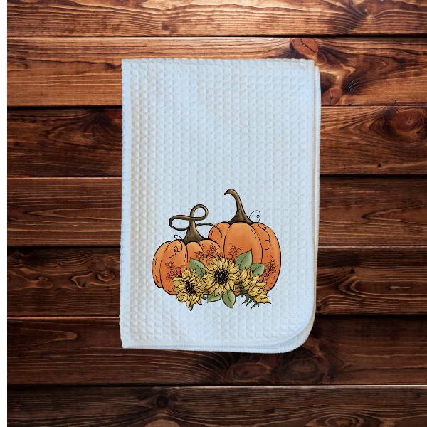 Fall Pumpkin Shape Extra Absorbent Fabric Design Dish Towel