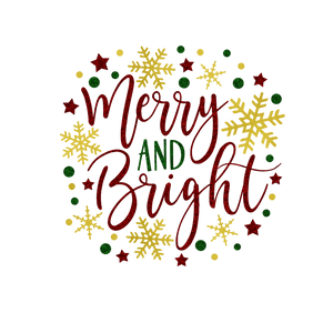 White Merry & Bright Cute Festive Pillow Cover for Christmas Decor