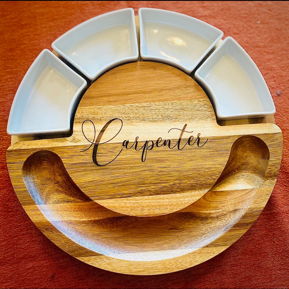 Personalized Wood Serving Platter