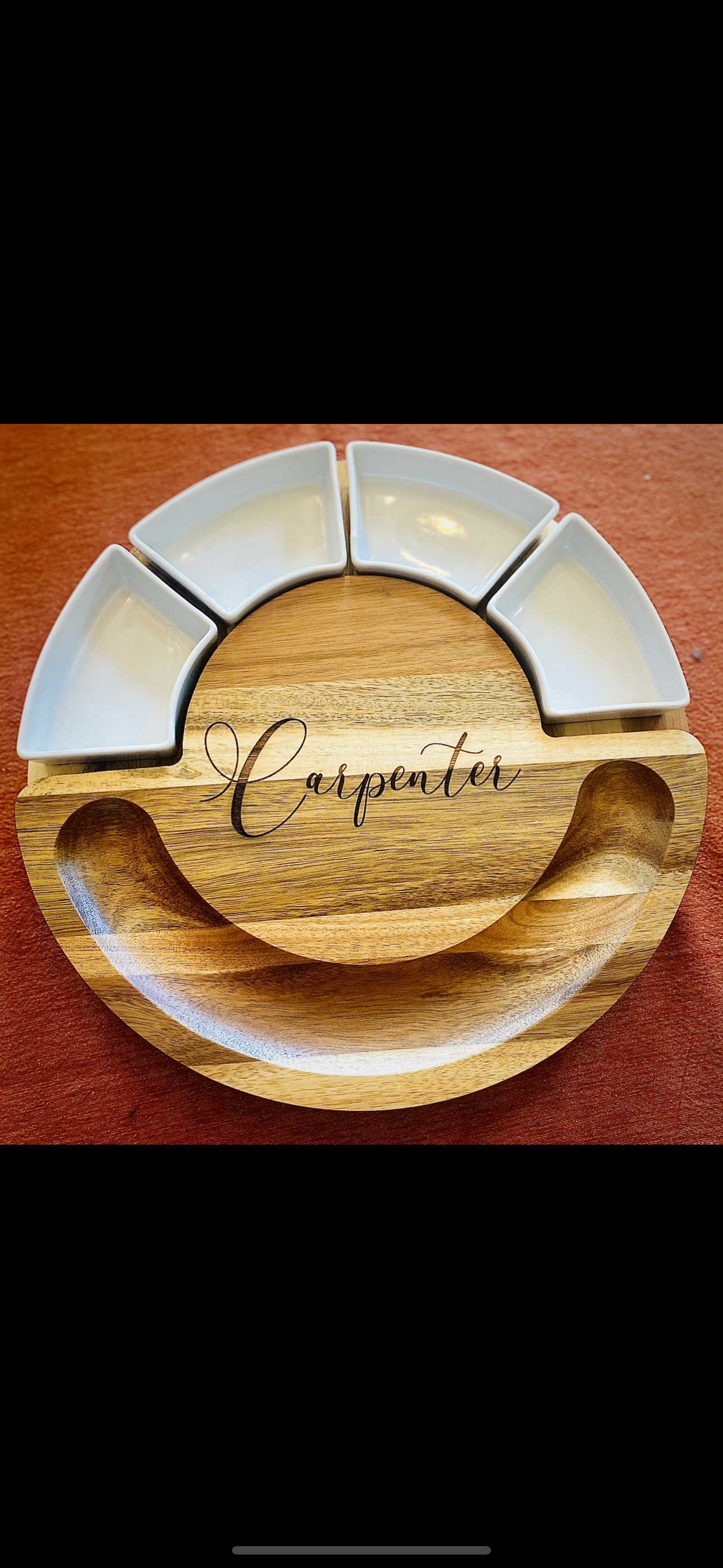 Personalized Wood Serving Platter