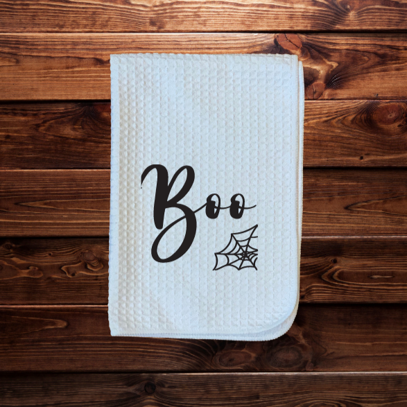 Printed Boo Extra Absorbent Fabric Dish Towel