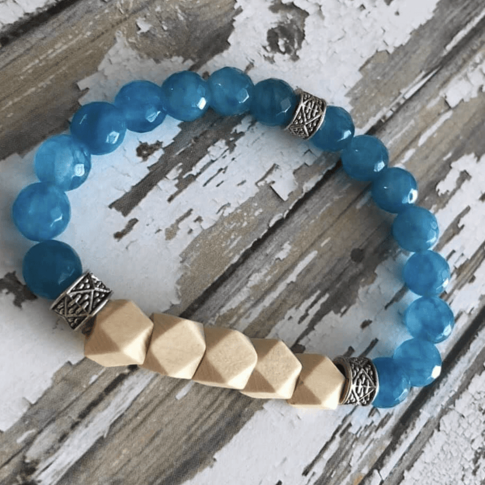 Blue as the Sea Serenity Handcrafted Bracelet Oil Infusible
