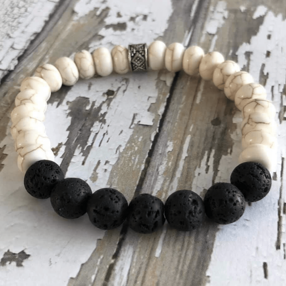 Ying & Yang Handcrafted Stretch Bracelet