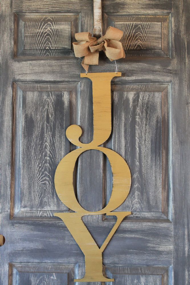 Gold JOY Doorhanger 37 x 18 inch More Colors Available