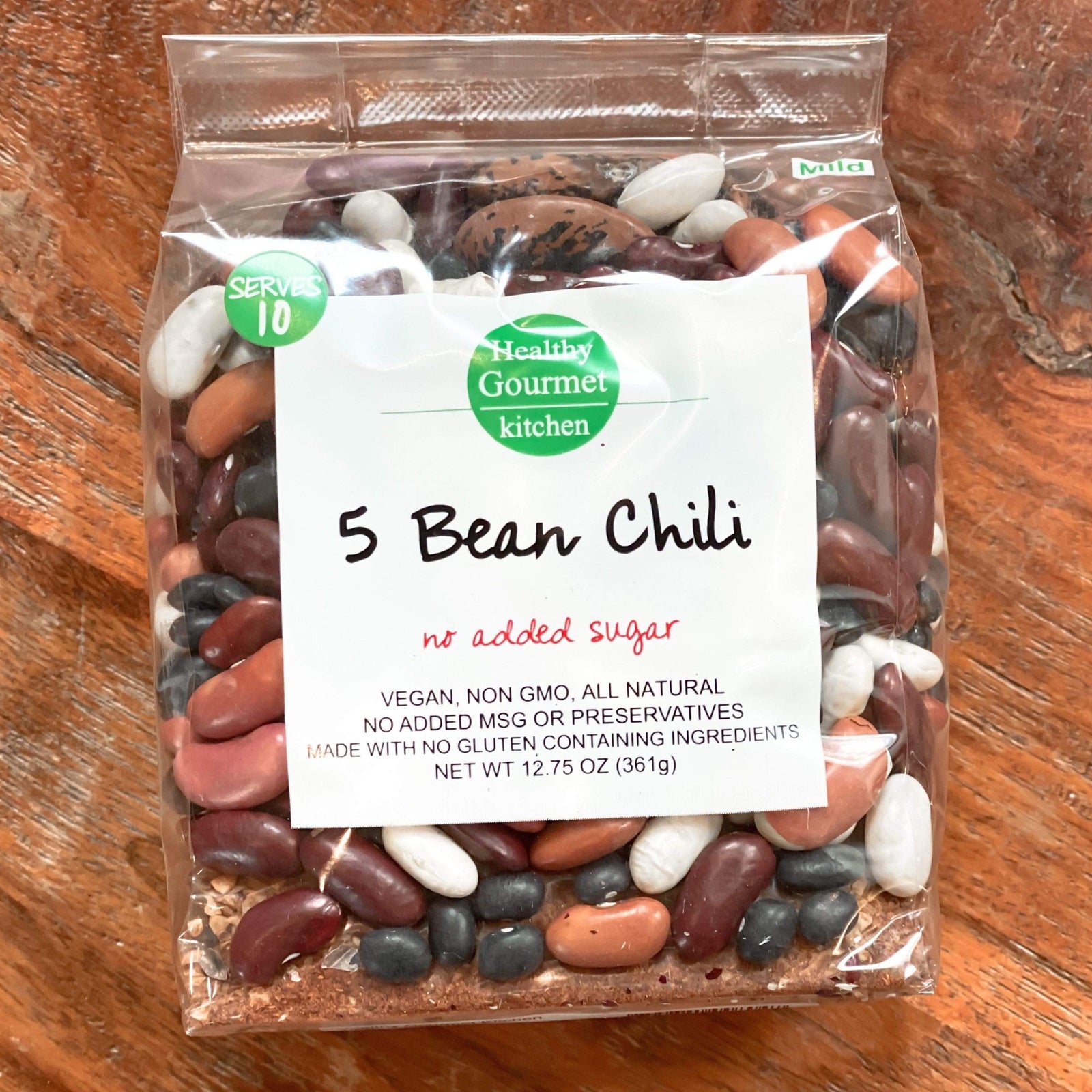 Vegan, No GMO & No Sugar 5 Bean Natural Chili