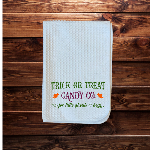 Printed Trick or Treat Extra Absorbent Fabric Dish Towel