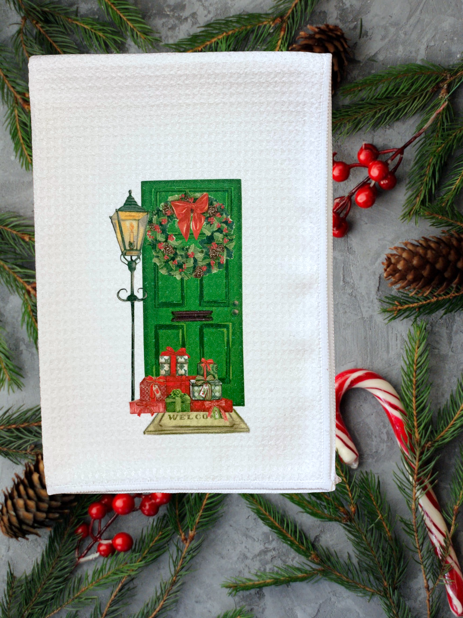 Green Welcome Holidays Green Door Towel with Extra Absorbent
