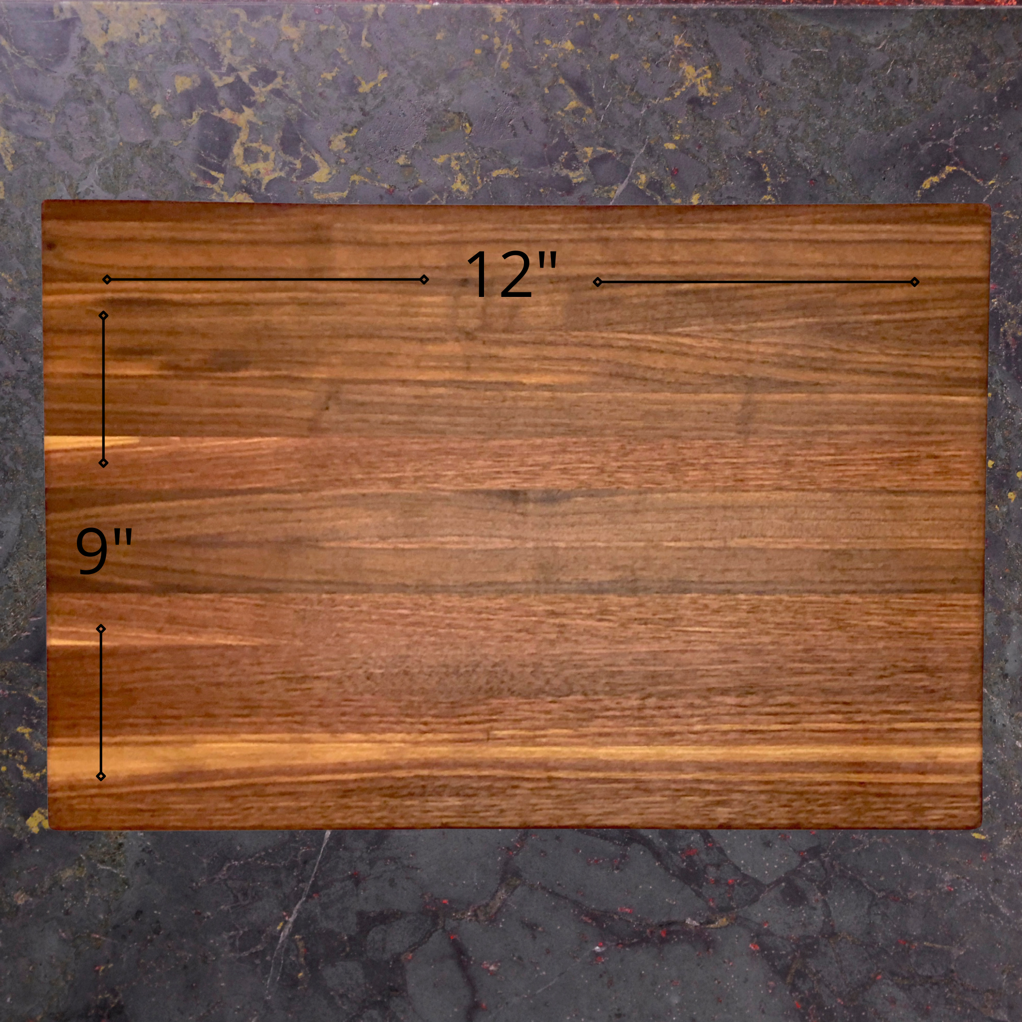 Tuuli Kitchen Wooden Cutting Board Handmade Walnut Dark Wood Solid Massive