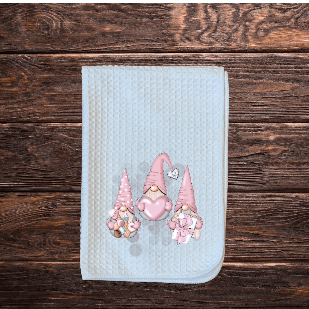 Valentine Pink Gnomes Towel