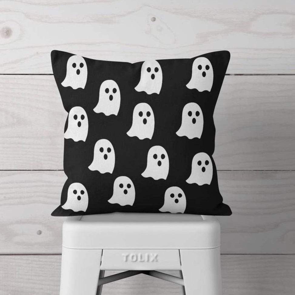 White BOO-tiful Pillow Cover for Halloween Decor