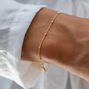 Gold Crafted Polished Dainty Petite Bracelet