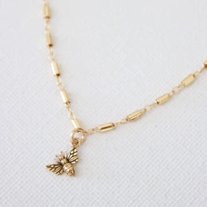 Gold 24k Petite Bee Bracelet Ideal for Gifts