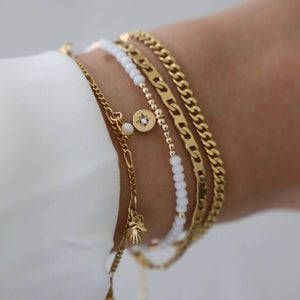 White Opal Star Medallion Bracelet Ideal for Gifts