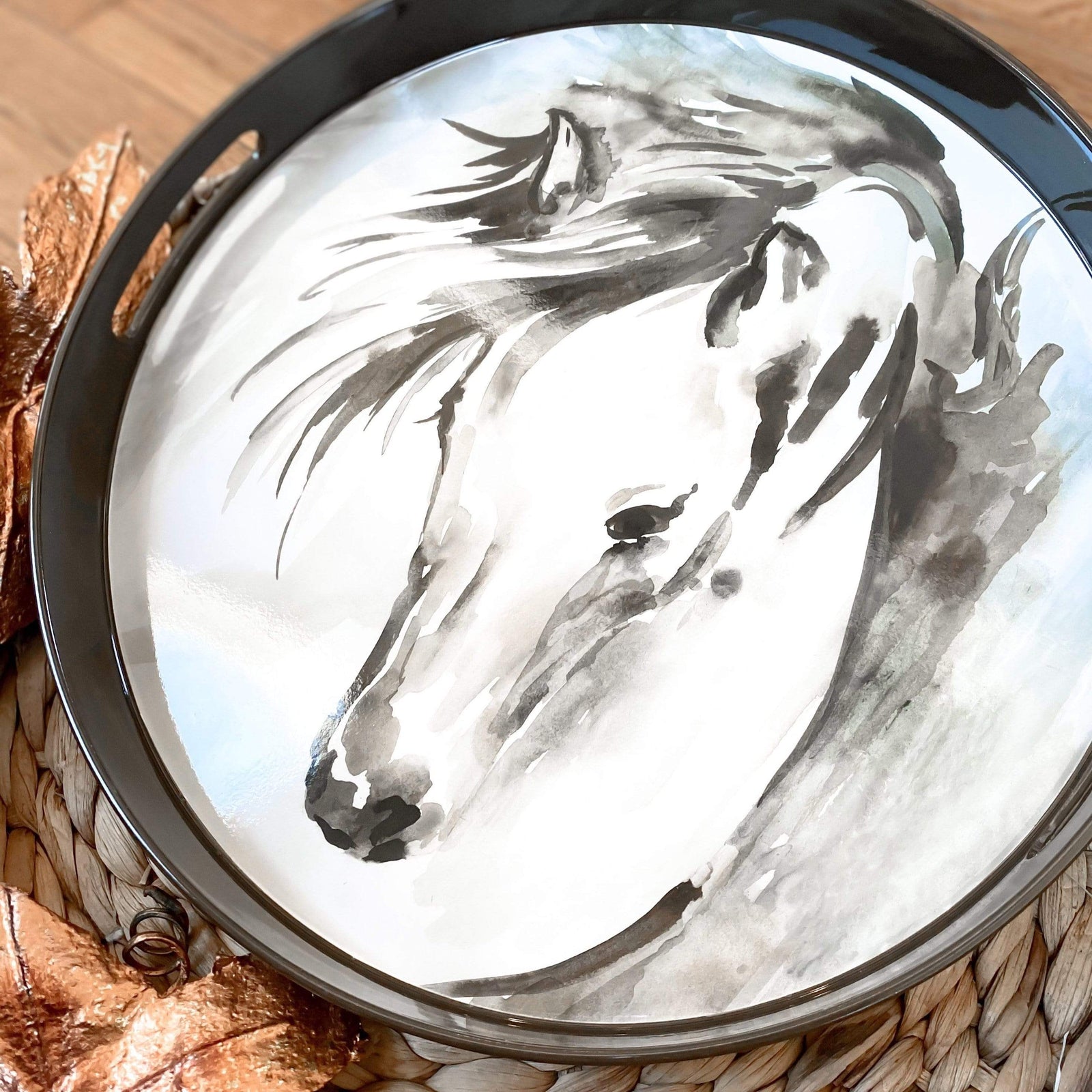 Imprinted Horse Decorative Trays