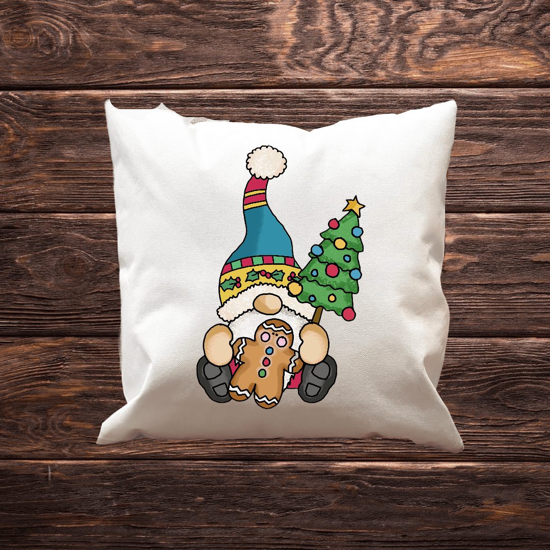 White Holiday Gnome Cute Festive Pillow Covers