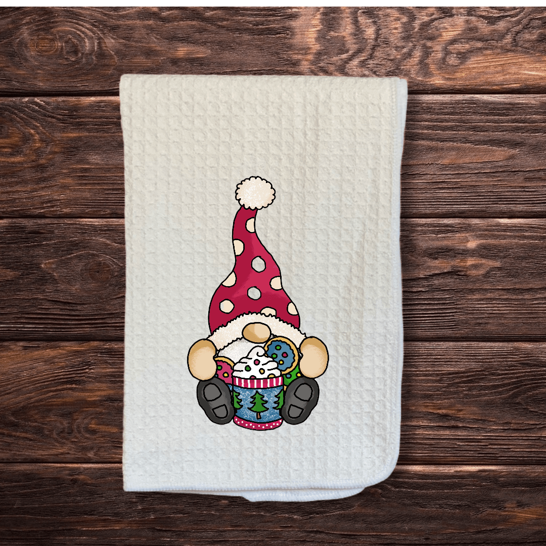 Holiday Gnome Shape Extra Absorbent Fabric Design Kitchen Dish Towels
