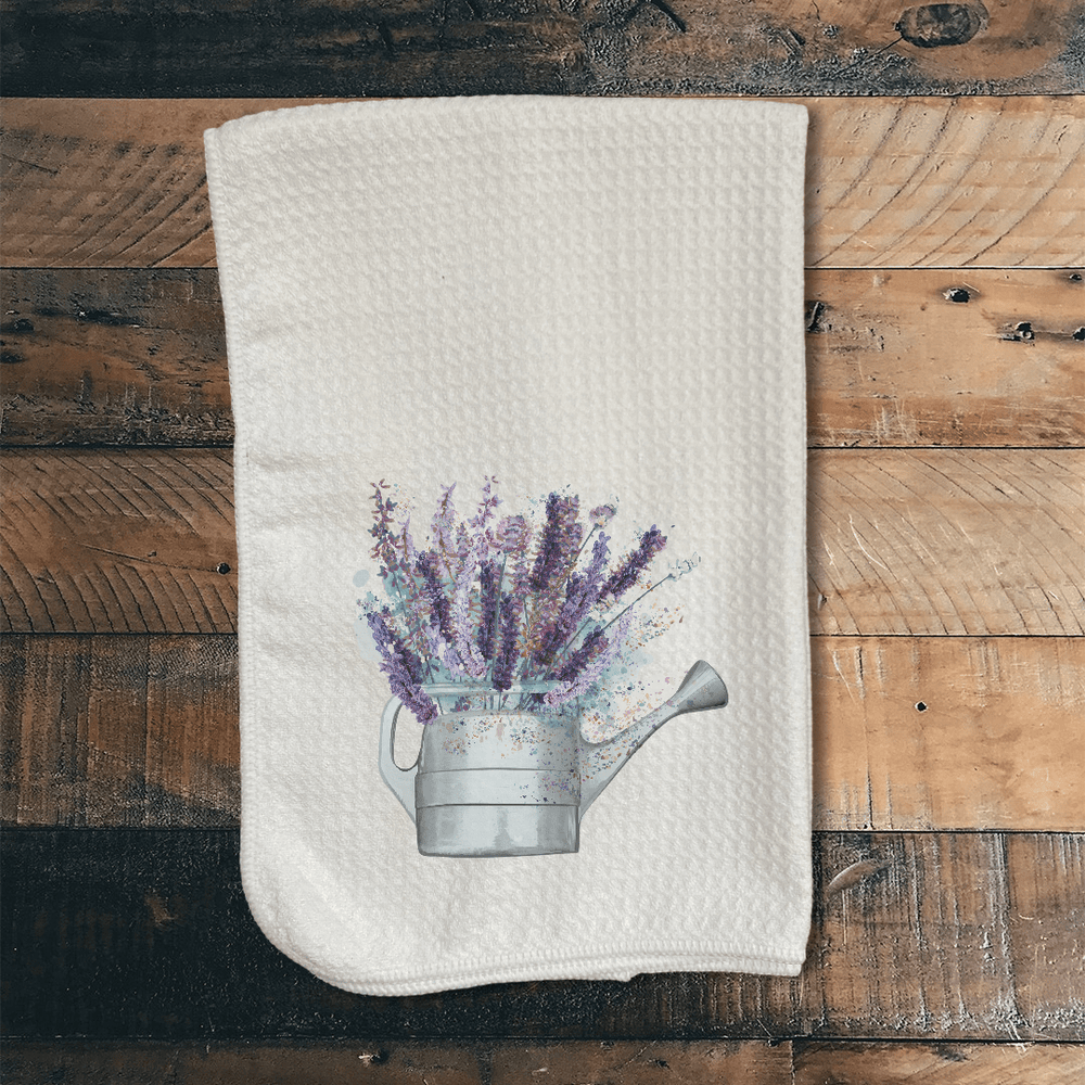 Lavender Watering Shape Design Soft Extra Absorbent Fabric Dish Towel