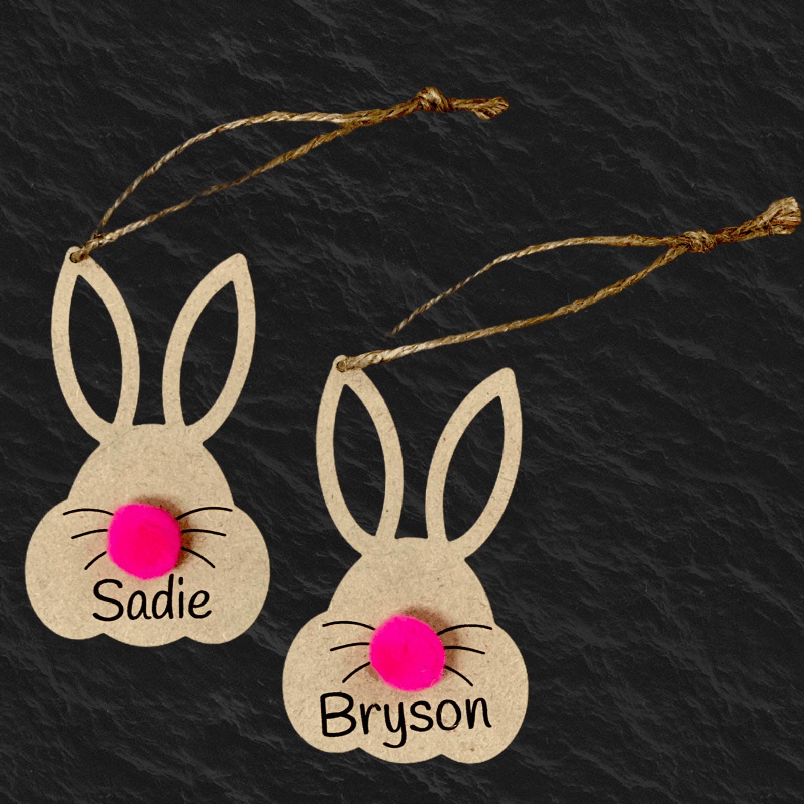 Personalized Adorable Bunny Tag