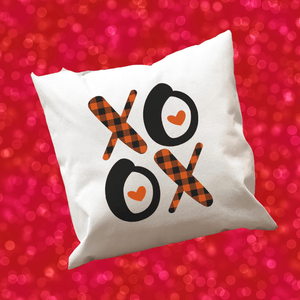 White Valentine "XOXO" Cute Festive Pillow Case