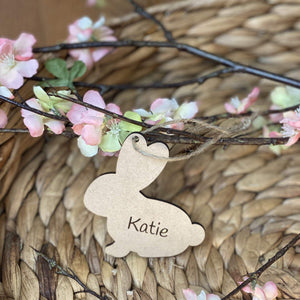 Pink & Blue Personalized Cute Rabbit Tag