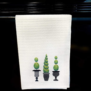 Topiary Shape Design Extra Absorbent Fabric Dish Towel