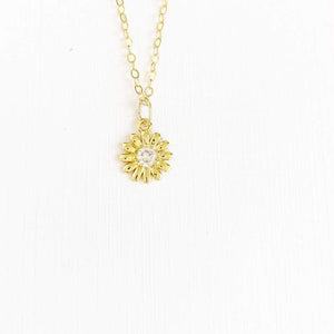 Gold 14k Filled Cover Me In Daisies Handcrafted Necklace